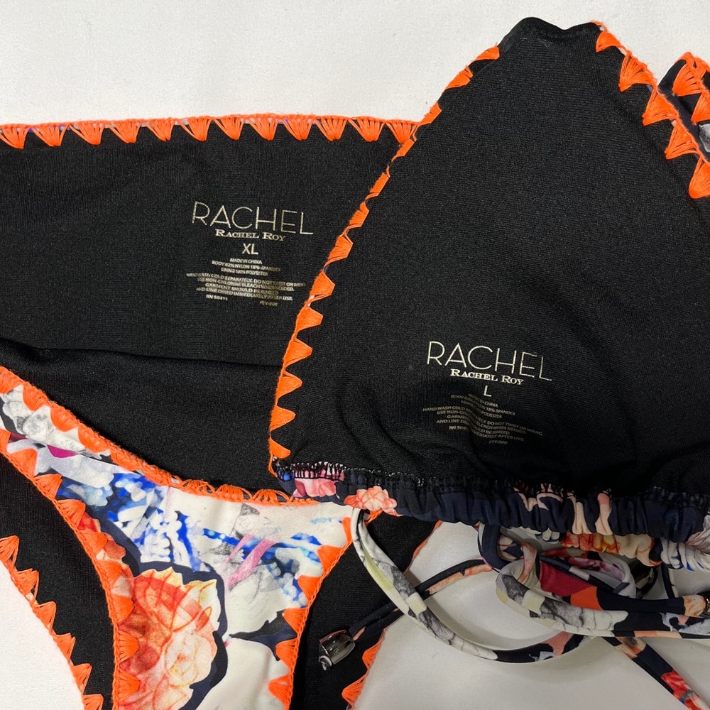 RACHEL Rachel Roy 3 Pc Swim Set Bikini Swimsuit & Matching Coverup - Picture 7 of 13